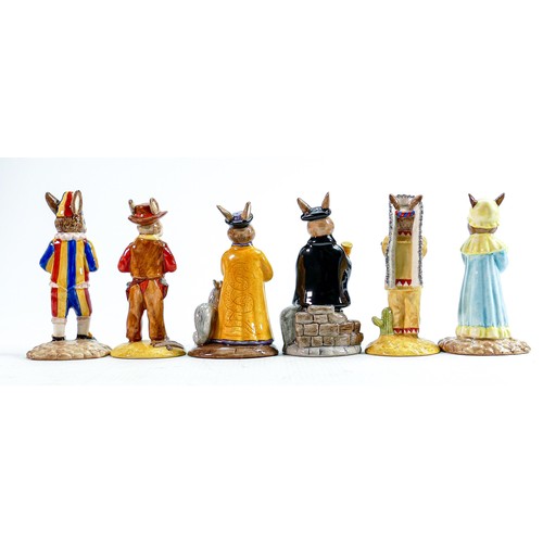 235 - Royal Doulton limited edition Bunnykins figures to include: Town Crier DB259, Mandarin DB252, Judy D... 