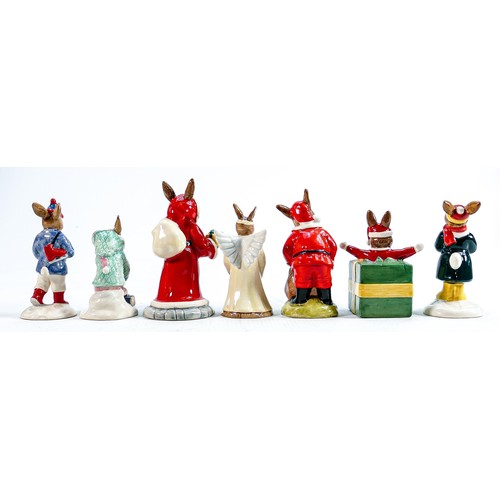 236 - Royal Doulton Bunnykins figures to include: Father Christmas DB257, Girl Skater DB153, Angel DB196, ... 