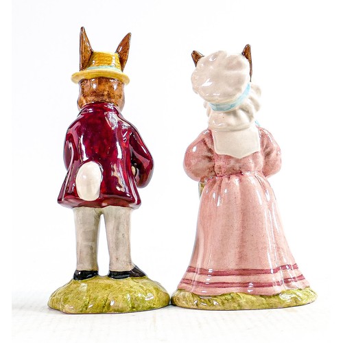 244 - Royal Doulton rare pair of Bunnykins figures Mr & Mrs Bunnykins at the Easter Parade: DB51 and DB52,... 