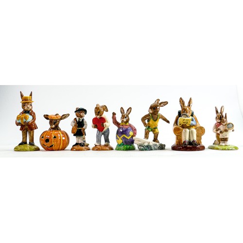 253 - Royal Doulton Bunnykins figures to include: Mr Bunnykins DB18, Sweetheart DB130, Easter Surprise DB2... 