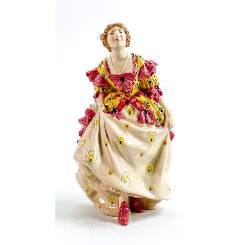 296 - Royal Doulton early earthenware figure Curtsey HN670: Impressed date 1925, h.26cm.