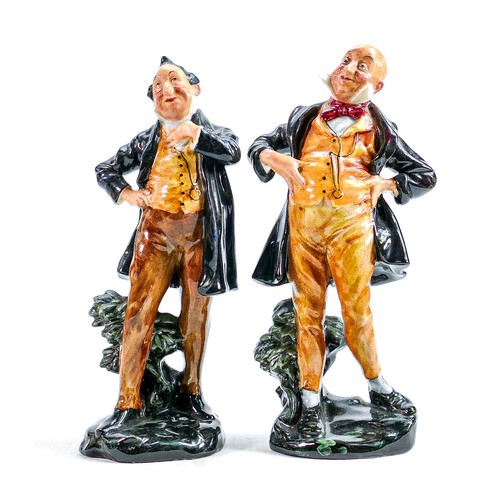 332 - Royal Doulton large Dickens character figures: Pecksniff HN1891 and Micawber HN1895. (2)