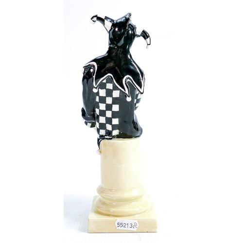 335 - Royal Doulton Jester HN45: In black & white chequered colour way, height 24cm.