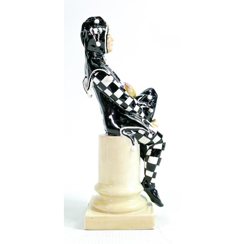 335 - Royal Doulton Jester HN45: In black & white chequered colour way, height 24cm.