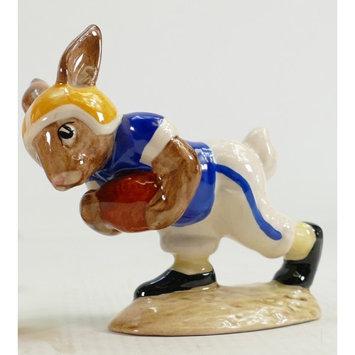 175 - Royal Doulton Bunnykins figure Touchdown: DB97,  University of Michigan colours