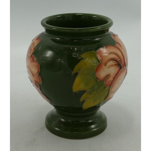 321 - Moorcroft Hibiscus Patterned Vase: height 8cm