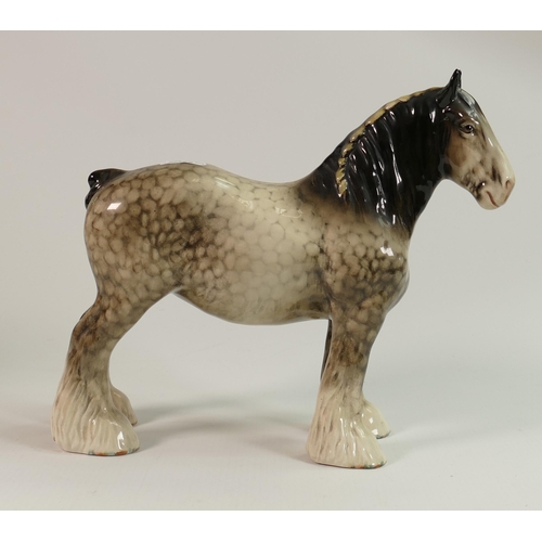 167 - Beswick Rocking Horse grey Shire horse: 818