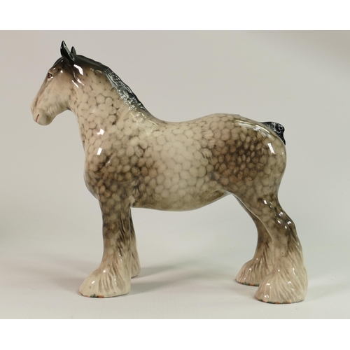 167 - Beswick Rocking Horse grey Shire horse: 818