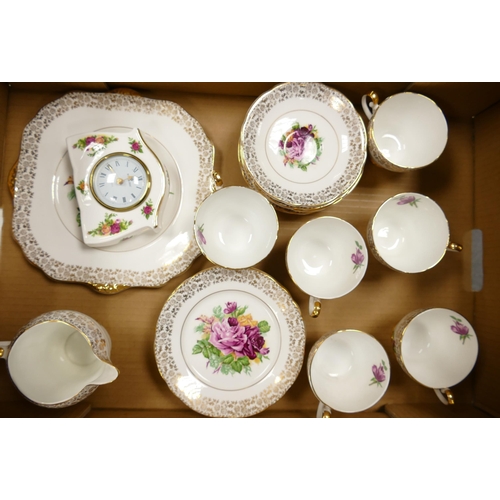 6 - A mixed collection of items to include: Shelley, Minton Grasmere milk jug and sugar bowl, Royal Worc... 