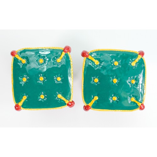 341 - Pair of Minton Little Boy Garden Seats: Limited edition no.13, from the Minton in miniature series, ... 