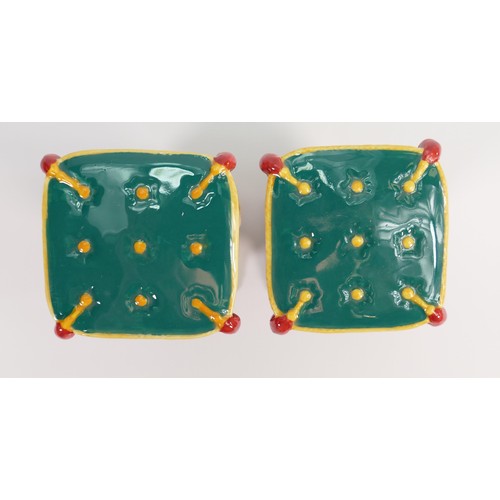 342 - Pair of miniature Minton Little Boy Garden Seats: Limited edition no.17, boxed with certificate. 8.5... 