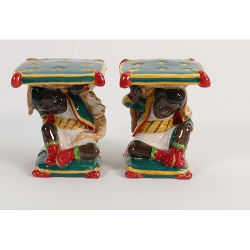 342 - Pair of miniature Minton Little Boy Garden Seats: Limited edition no.17, boxed with certificate. 8.5... 