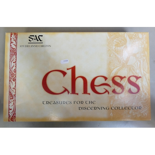 142 - Boxed SAC Studio Anne Carlton Oriental Theme Chess Set: