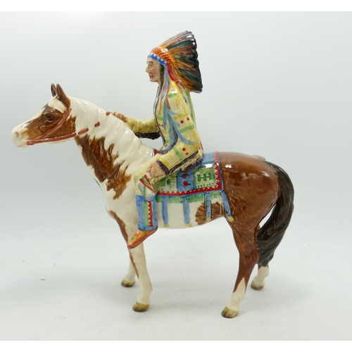 156 - Beswick Indian on skewbald horse 1391: restored ears