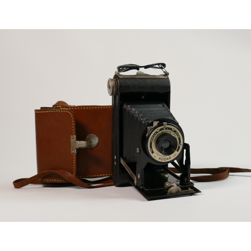 207 - Cased Kodak Brownie Six 20 Bellows Camera: