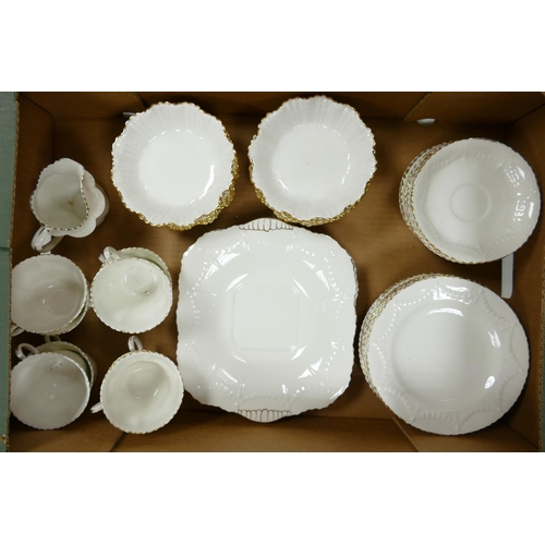 848 - Delphine China teaware: To include Cups, Saucers, Side plates,  Bread & Butter plates, etc.  44 Piec... 