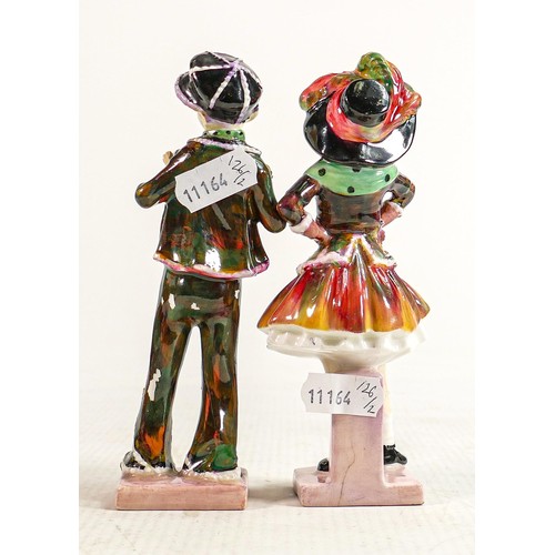 188 - Royal Doulton character figures: Pearly Boy HN2767 (paint loss to rear) and Pearly Girl HN2769 (hair... 