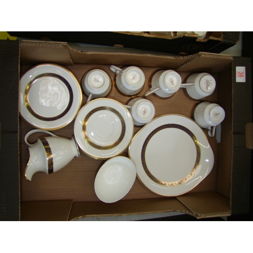 36 - Royal Doulton Tea ware items in the Harlow pattern to include Cake Plate, 6 side plates, 6 saucers, ... 