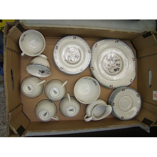 45 - Royal Doulton Tea ware items in the Old Colony pattern to include Cake Plate, 6 side plates, 6 sauce... 