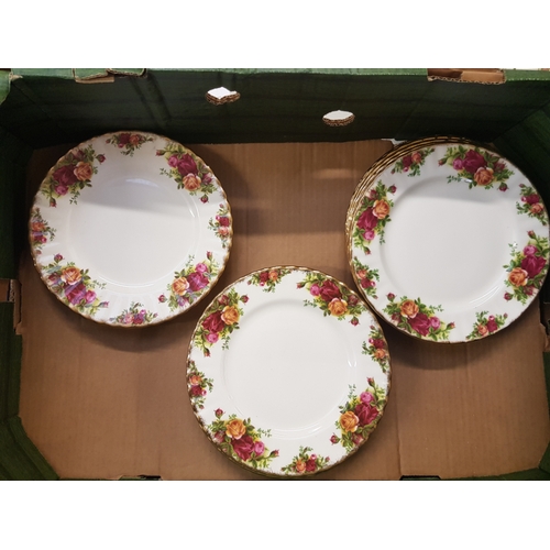 138 - Royal Albert Old Country Roses pattern salad plates x 18.