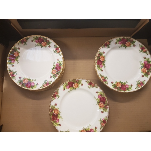 139 - Royal Albert Old Country Roses pattern salad plates x 18.