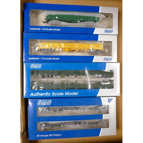 1300 - Boxed Dapol OO gauge Model train wagons to include IDA Super Low 45, Spine Wagon Twin Pack, JNA falc... 