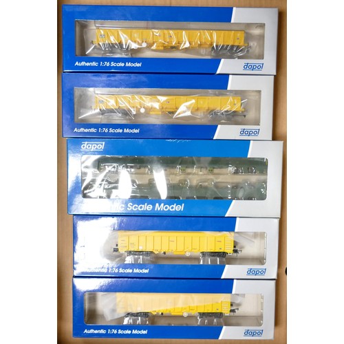 1304 - Boxed Dapol OO gauge Model train wagons to include , Spine Wagon Twin Pack, JNA Falcon Network Rail ... 