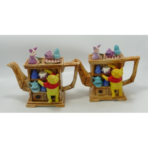 422 - Disney Showcase Cardew Design Limited Edition Novelty Teapot Winnie The Pooh Hutch X2. (Pieces Detac... 