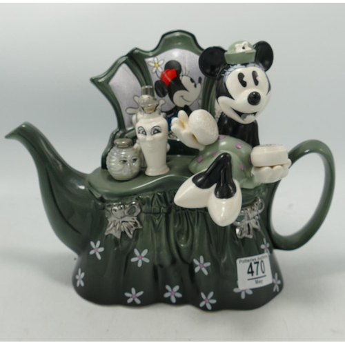 423 - Disney Showcase Cardew Design Limited Edition Novelty Teapot Minnie Mouse Dressing Table: height 23c... 