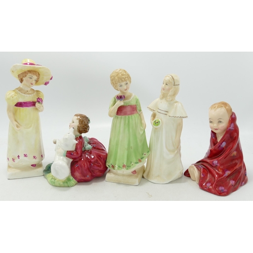 100 - Royal Doulton Small Figures This Little Pig 1793, Home Again Hn2167, Lori HN2801, Tess HN2865 and Br... 