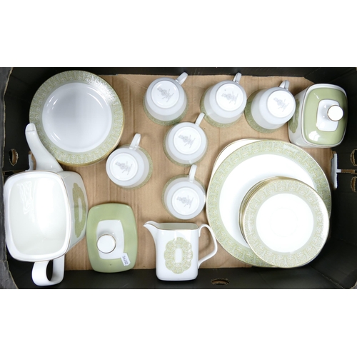 1026 - Royal Doulton Sonnet Patterned tea set including teapot, 22 pieces