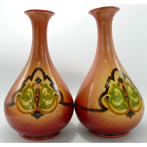 104 - Pair of Early 20th Century Vases By William Ault, height 29cm(2)