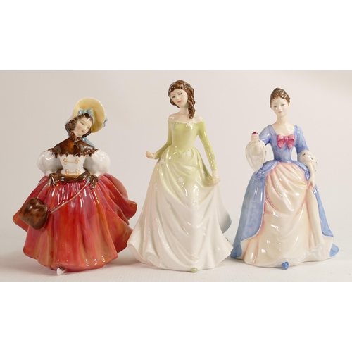 213 - Royal Doulton Lady Figures Chloe Hn3883, Valerie Hn3904 & The Skater HN2117(3)