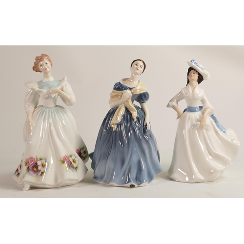 216 - Royal Doulton Lady Figures October Hn2693, Adrienne Hn2304 & Margret Hn2397(3)