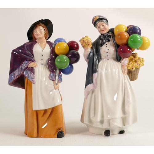 220 - Royal Doulton Character Figures Balloon Lady Hn2935 & second Biddy Penny Farthing Hn1843(2)