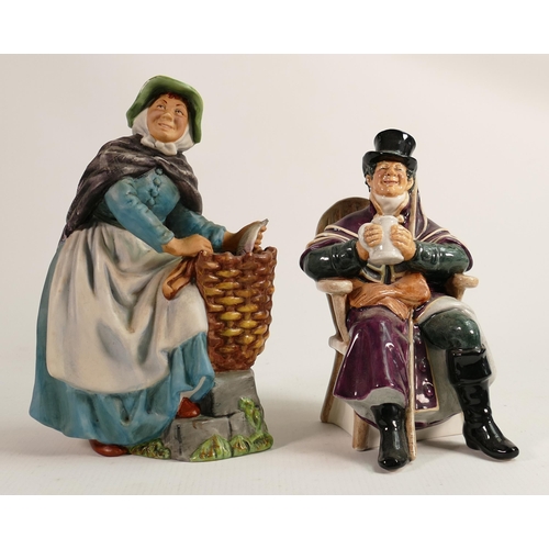 221 - Royal Doulton Character Figures Coachman Hn2282 & Matt Old Meg Hn2494(2)