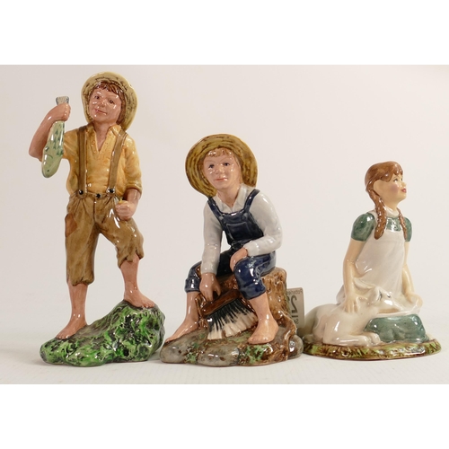 226 - Royal Doulton Character Figures Huckleberry Finn Hn2917, Tom Sawyer Hn2926 & Heidi Hn2975(3)