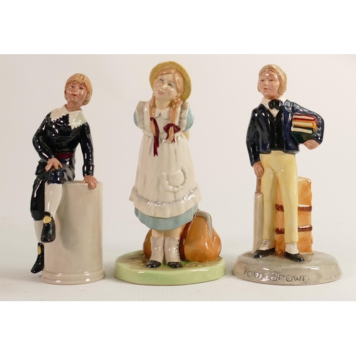 227 - Royal Doulton Character Figures Tom Brown Hn2941, Polly Anna Hn2965 & Little Lord Fauntleroy Hn2972(... 