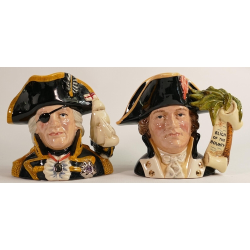 234 - Royal Doulton Large Limited Edition Character Jugs, Captain Bligh D6967 & Vice Admiral Lord Nelson D... 