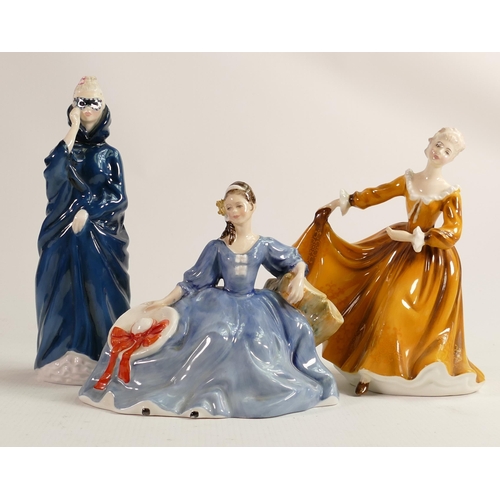 238 - Royal Doulton Lady Figures Elyse Hn2429, Masque, Kirsty Hn2381(3)