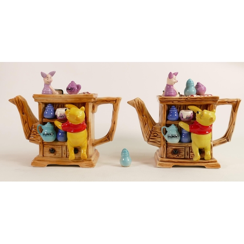 422 - Disney Showcase Cardew Design Limited Edition Novelty Teapot Winnie The Pooh Hutch X2. (Pieces Detac... 