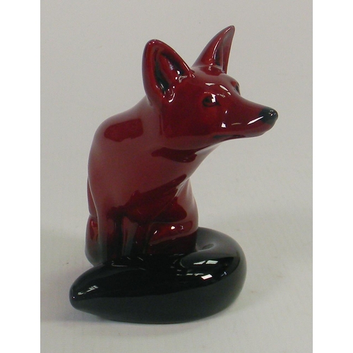 66 - Royal Doulton Flambe Figure Fox, height 11cm