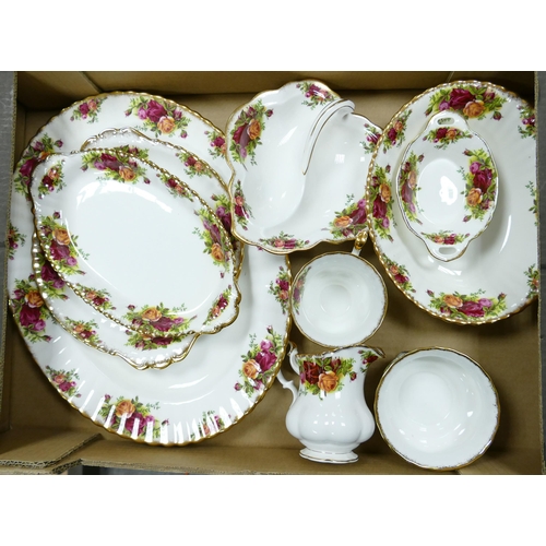 900 - Large collection of Royal Albert Old Country Roses tea and dinner ware including coffee pot, tea pot... 