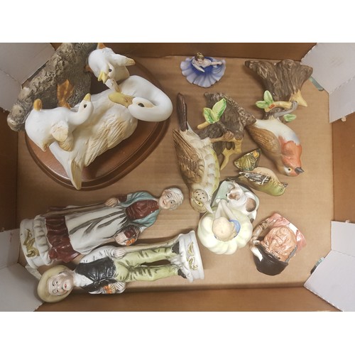 403 - A mixed collection of ceramic items to include Royal Doulton figure Golden Days HN2274, Beswick matt... 