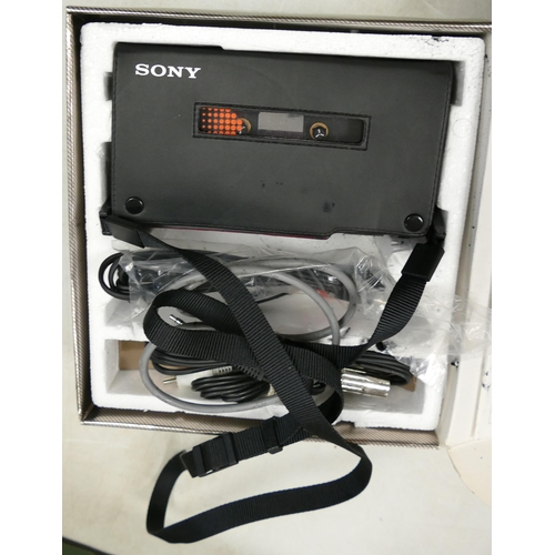 1235 - Boxed Sony Professional Walkman, foam on earphones deteriorated