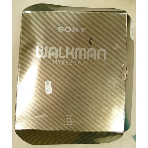 1235 - Boxed Sony Professional Walkman, foam on earphones deteriorated