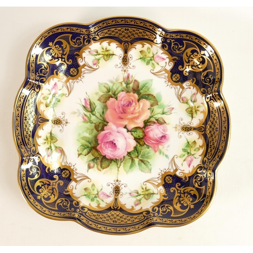 191 - Boxed Elizabethan China Floral & Gilt Decorated Bowl, length 24cm