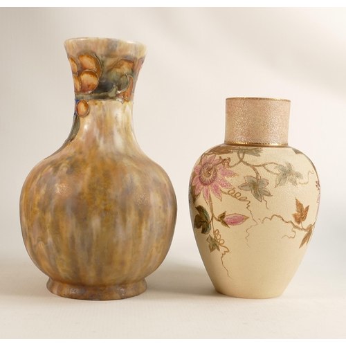 43 - Taylor Tunnicliffe & Cranston Pottery Floral decorated vases, height of tallest25cm(2)