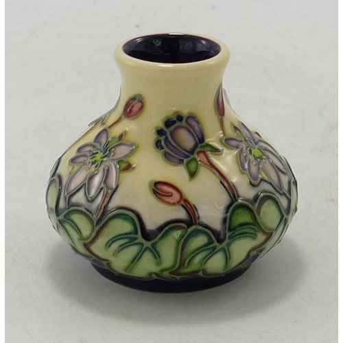 242 - Boxed Moorcroft Hepitaca Patterned Vase, height 5.5cm