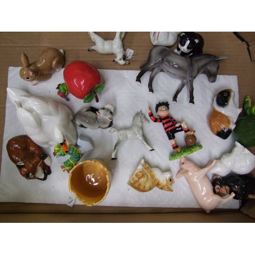 3 - A collection of John Beswick Animal Figures including Cats, Dogs Comic figures & large Ass
